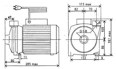 "Размеры насоса БЦ-1,6-20У1.1"