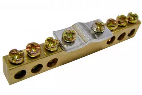Нулевая шина S.P089 6х9 6/1 отв. + ввод кабеля фото 1